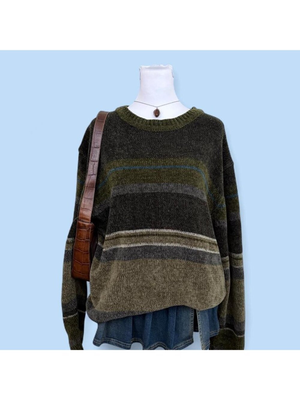 y2k striped skater grunge sweater